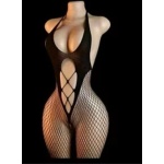 Body Sensual Arrastão Vazado – Ousadia e Elegância em Cada Curva - Tamanho Único