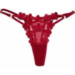 Calcinha Sensual Floral Vermelha em Tule e Renda 3D – Delicadeza, Charme e Sedução - Tamanho Único - Image 2