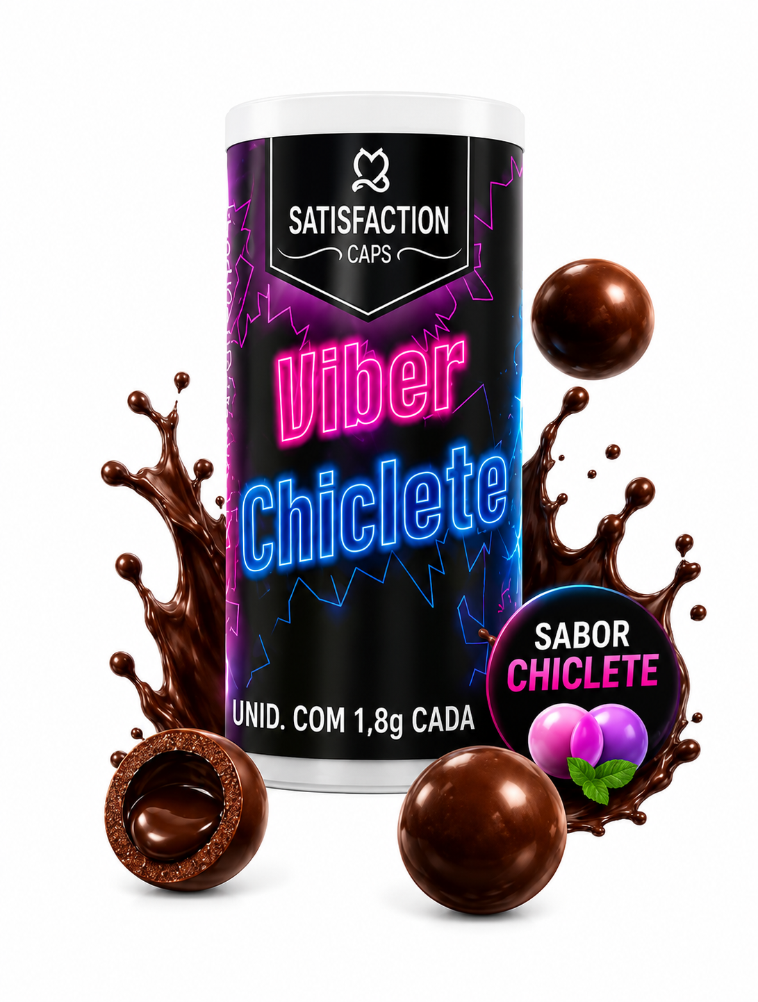 ChatGPT Image 7_06_2026, 15_20_02 Bolinha Explosiva Viber Chiclete – Satisfaction Caps - 3 cápsulas - Image 1